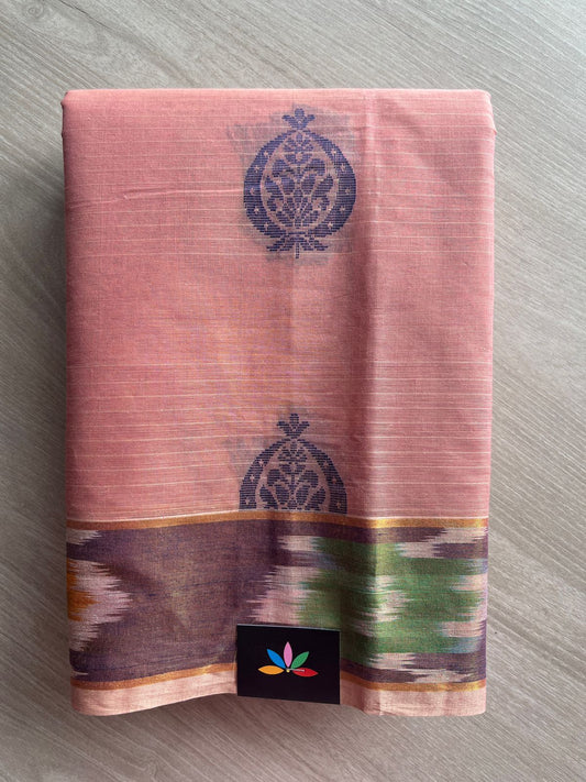 Ikkat Design Border Cotton Saree -27100