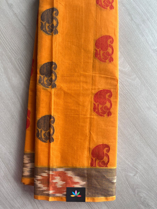 Ikkat Design Border Cotton Saree -27101