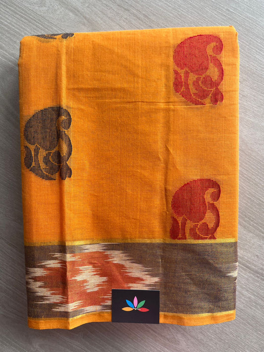 Ikkat Design Border Cotton Saree -27101