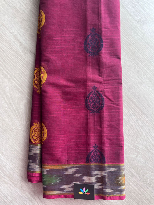 Ikkat Design Border Cotton Saree -27102