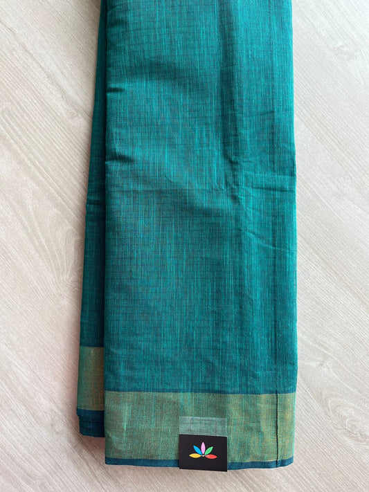 Self-Striped Cotton Saree - 27113