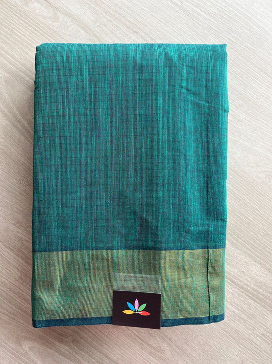 Self-Striped Cotton Saree - 27113