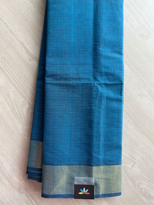 Self-Striped Cotton Saree - 27118
