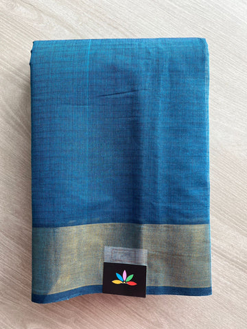 Self-Striped Cotton Saree - 27118