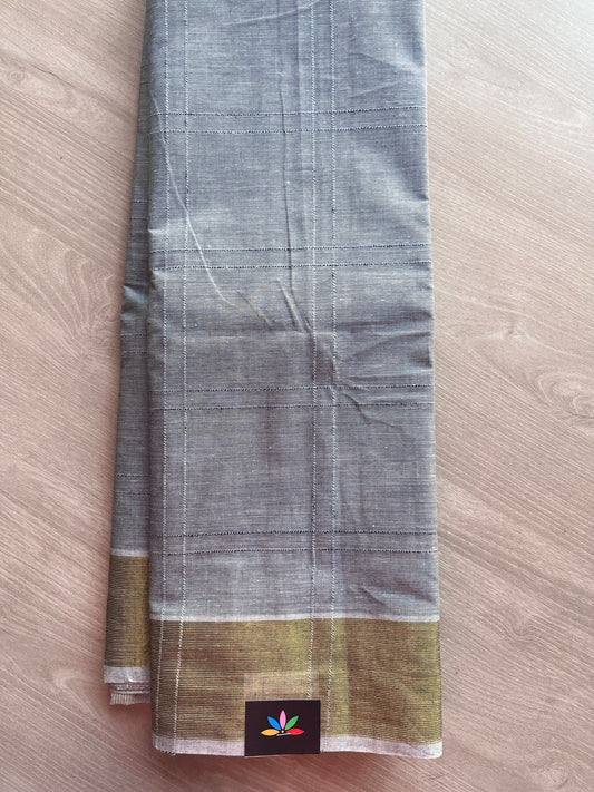 Striped Cotton Saree - 27121