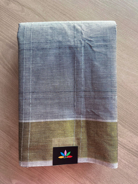 Striped Cotton Saree - 27121