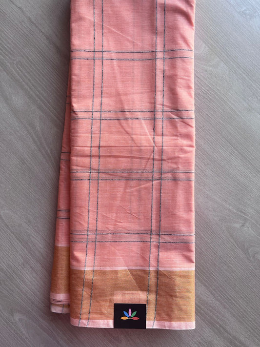 Striped Cotton Saree - 27123