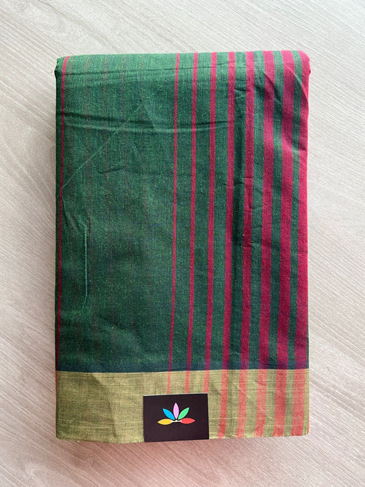 Striped Cotton Saree - 27126