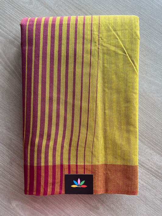 Striped Cotton Saree - 27127