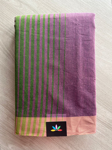 Striped Cotton Saree - 27128
