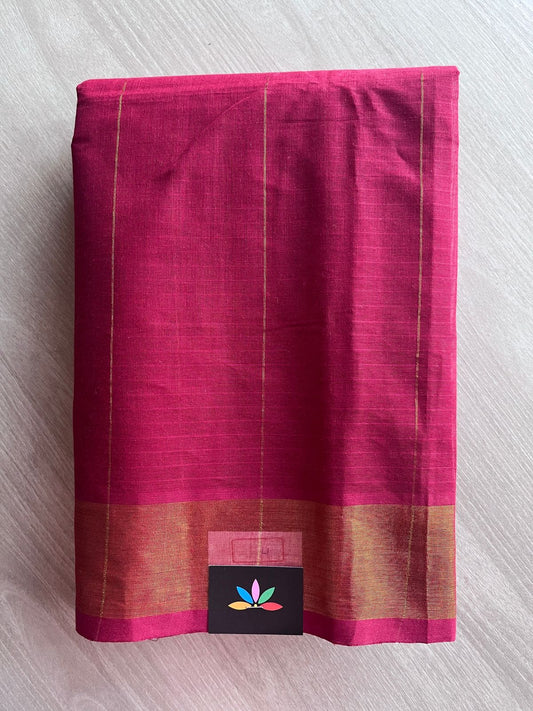Simple Striped Pallu Cotton Saree -27130