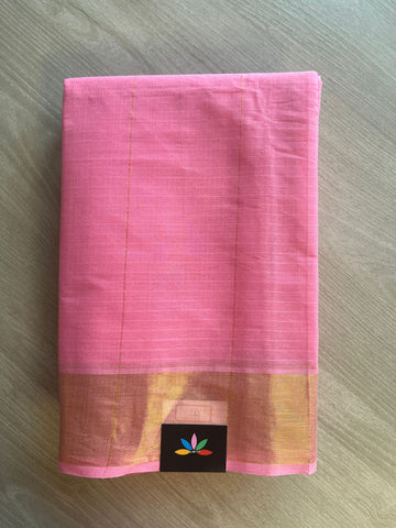 Simple Striped Pallu Cotton Saree -27136