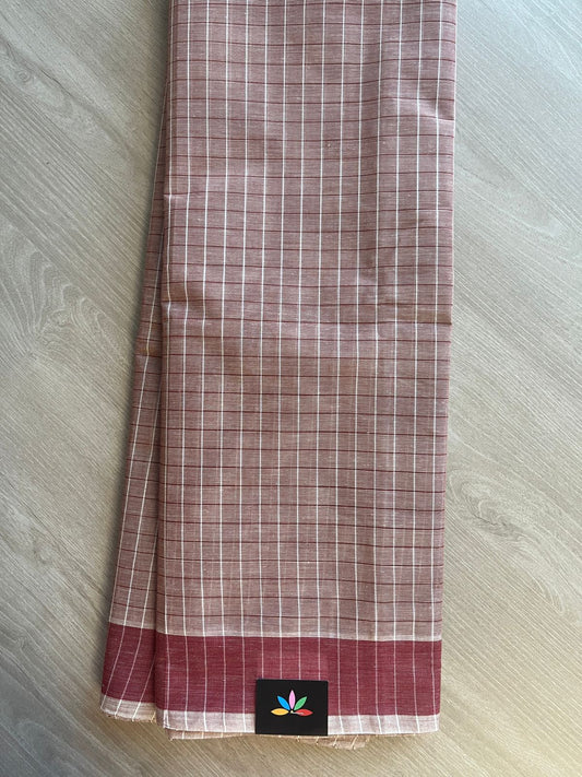 Checked Cotton Saree -27139