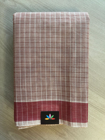 Checked Cotton Saree -27139