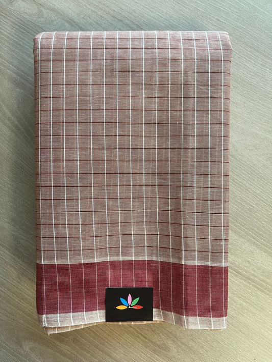 Checked Cotton Saree -27139