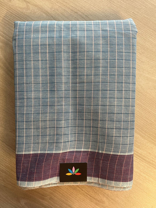 Checked Cotton Saree -27140