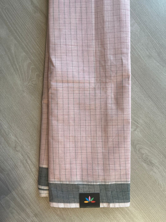 Checked Cotton Saree -27141