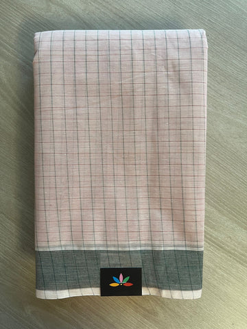 Checked Cotton Saree -27141