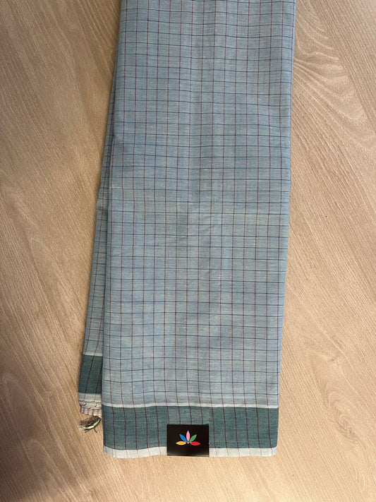 Checked Cotton Saree -27142