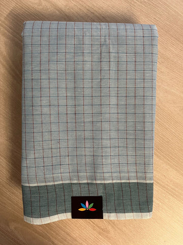 Checked Cotton Saree -27142