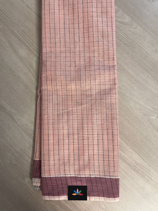 Checked Cotton Saree -27143