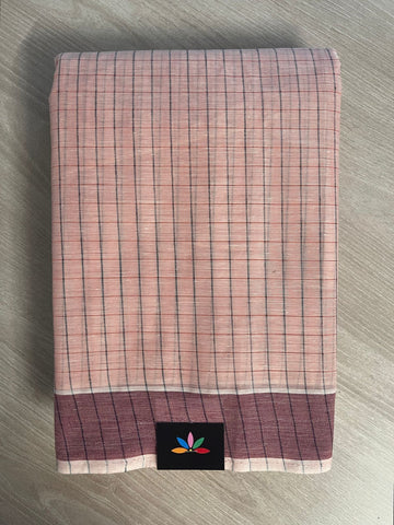 Checked Cotton Saree -27143