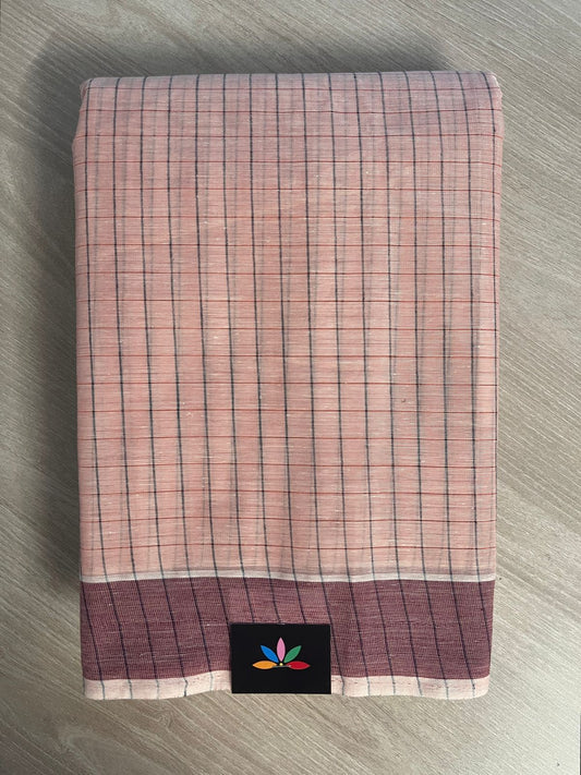 Checked Cotton Saree -27143