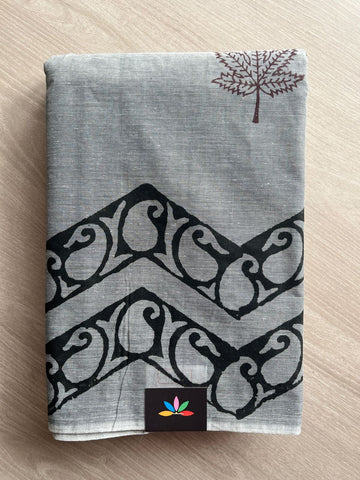 Simple Printed Cotton Saree -27144