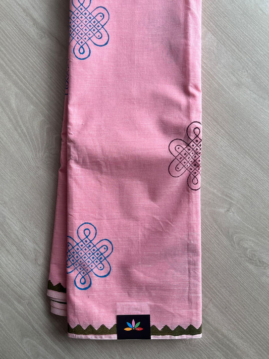 Simple Printed Cotton Saree -27145