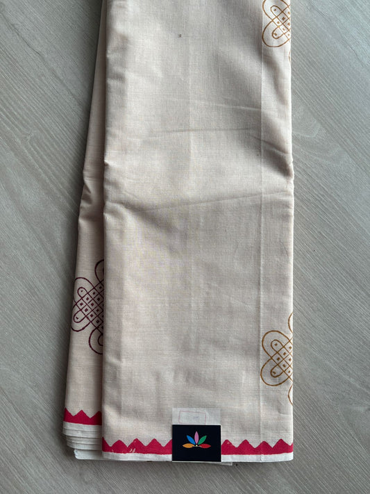 Simple Printed Cotton Saree -27147