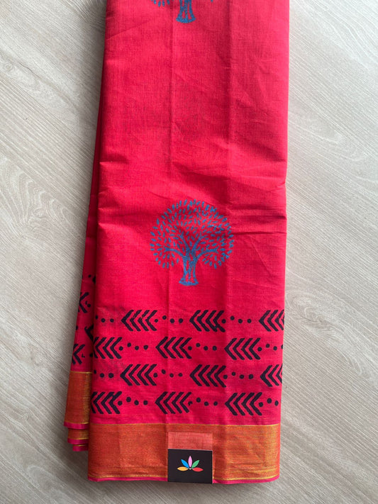 Printed Cotton Saree -27151