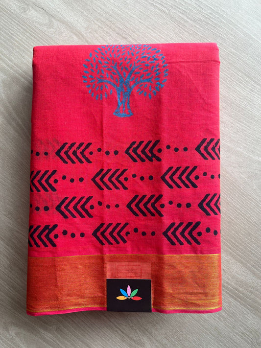 Printed Cotton Saree -27151