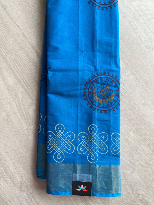 Printed Cotton Saree -27155