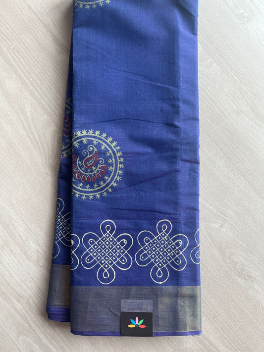 Printed Cotton Saree -27157