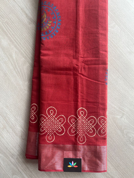 Printed Cotton Saree -27160