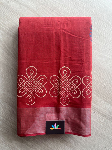 Printed Cotton Saree -27160