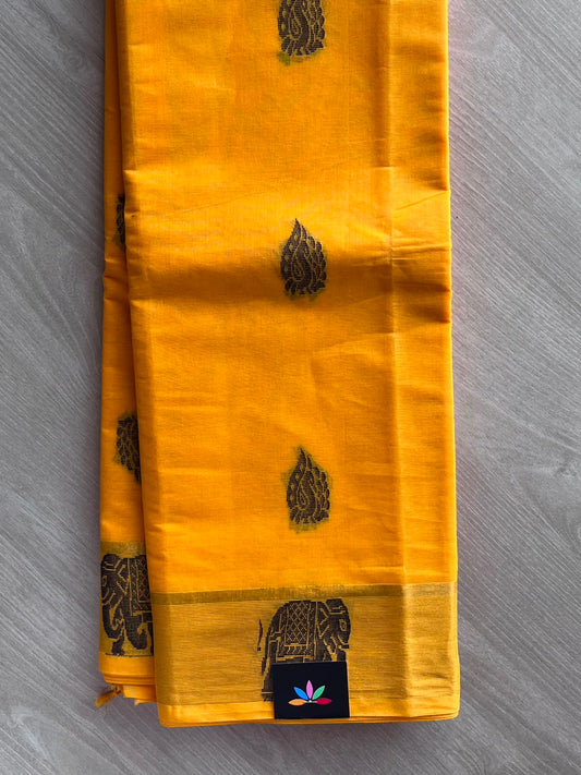 Woven Butta Cotton Saree - 33548