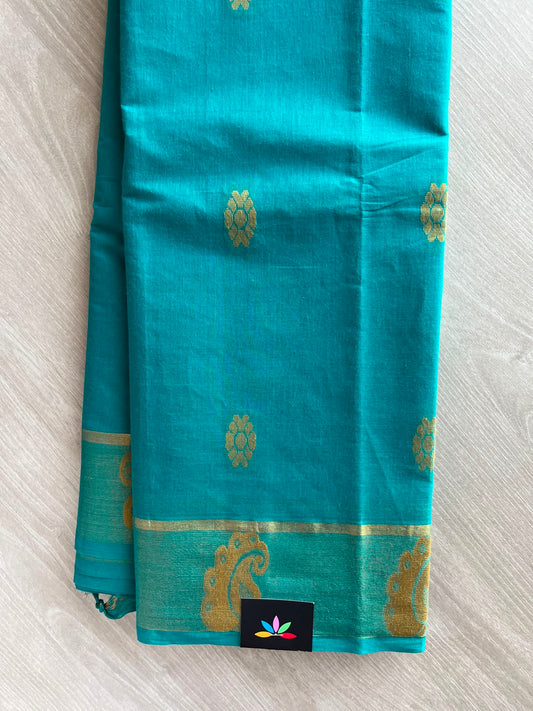 Woven Butta Cotton Saree - 33549