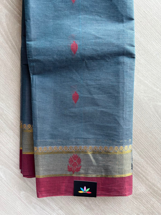 Woven Butta Cotton Saree - 33551