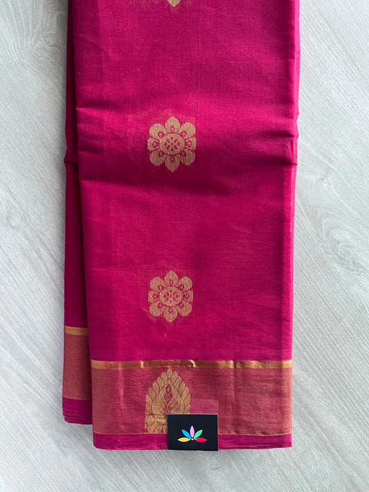 Woven Butta Cotton Saree - 33552