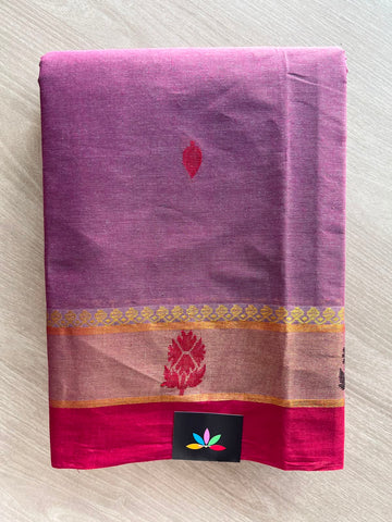Contrast Border Woven Cotton Saree - 33560