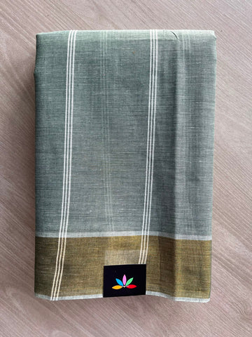 Striped Cotton Saree - 33574