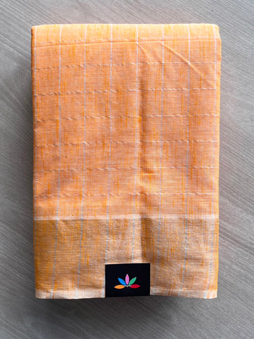 Checked Cotton Saree - 33586