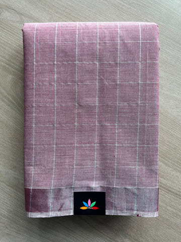 Checked Cotton Saree - 33587