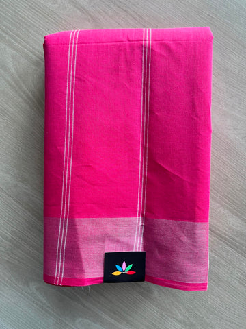Simple Striped Cotton Saree - 35238