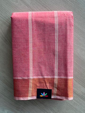 Simple Striped Cotton Saree - 35284