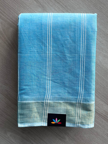 Simple Striped Cotton Saree - 35285