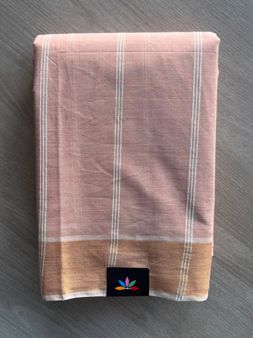 Simple Striped Cotton Saree - 35286