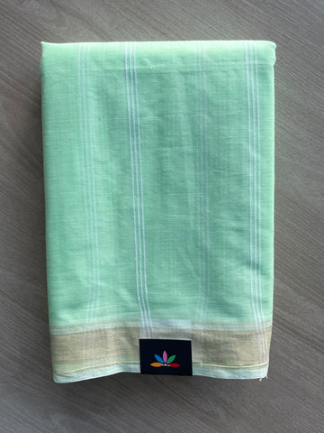 Simple Striped Cotton Saree - 35287