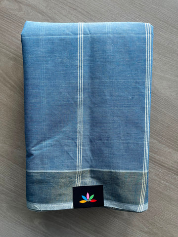 Simple Striped Cotton Saree - 35291